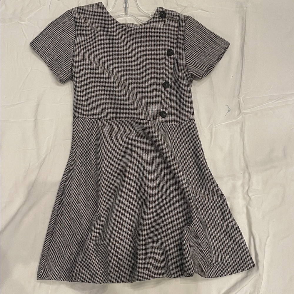 Zara Kids Classic houndstooth pattern fit flare dress